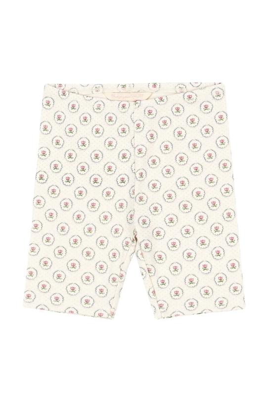 Otroške bombažne kratke hlače Konges Sløjd CLASSIC SHORT LEGGINGS GOTS Pletenina bež KS104733.PPY2