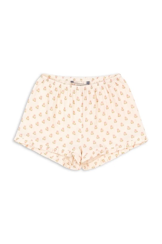 Konges Sløjd szorty bawełniane dziecięce COCO SHORTS GOTS wzorzyste beżowy KS104743.PPY2