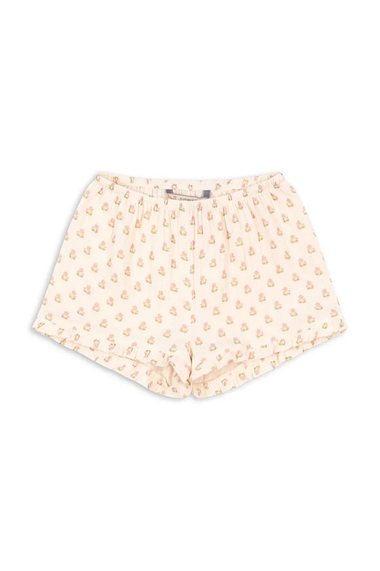 Konges Sløjd szorty bawełniane dziecięce COCO SHORTS GOTS wzorzyste beżowy KS104743.PPY2