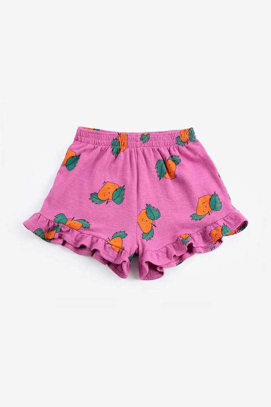 Bobo Choses szorty bawełniane dziecięce Tangerine 126AC063 fioletowy SS26