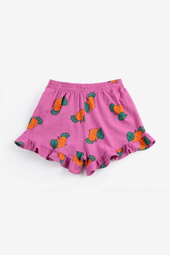 Dziewczynka Bobo Choses szorty bawełniane dziecięce Tangerine 126AC063 fioletowy
