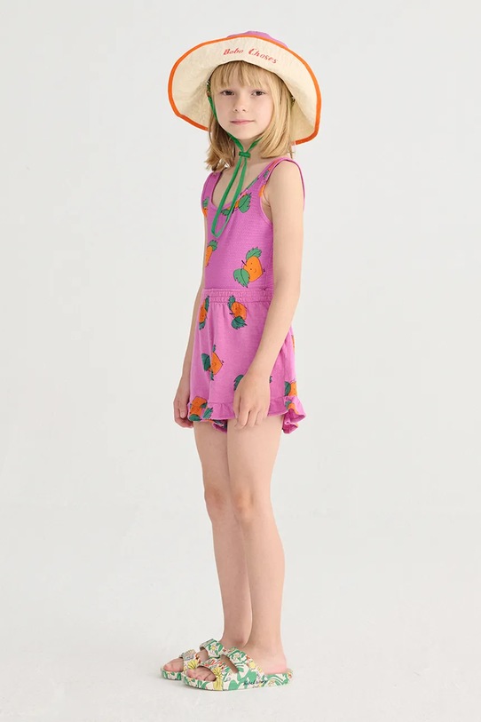 Bobo Choses szorty bawełniane dziecięce Tangerine 126AC063 fioletowy