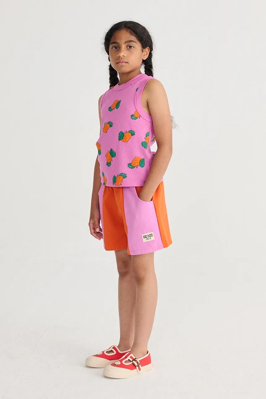 Bobo Choses szorty bawełniane dziecięce 126AC064 pomarańczowy