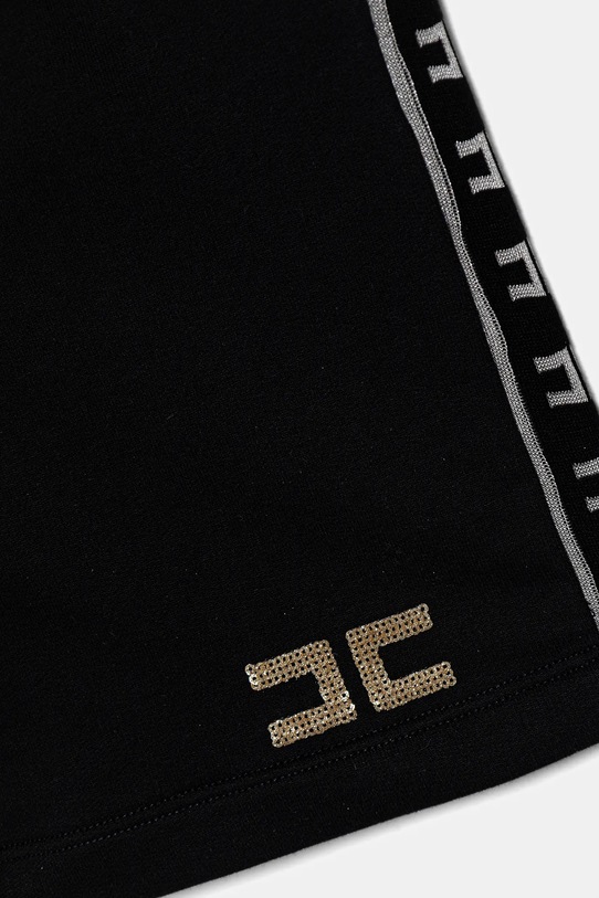 Dziewczynka Elisabetta Franchi szorty bawełniane dziecięce EFBE079.0.FF002.140.158 czarny