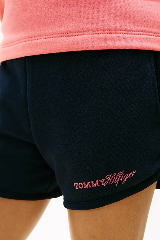 Tommy Hilfiger szorty dresowe dziecięce z bawełną KG0KG09354.104.122.PPY2 granatowy