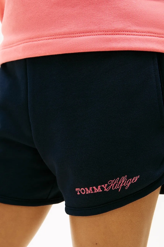 Tommy Hilfiger szorty dresowe dziecięce z bawełną KG0KG09354.104.122.PPY2 granatowy
