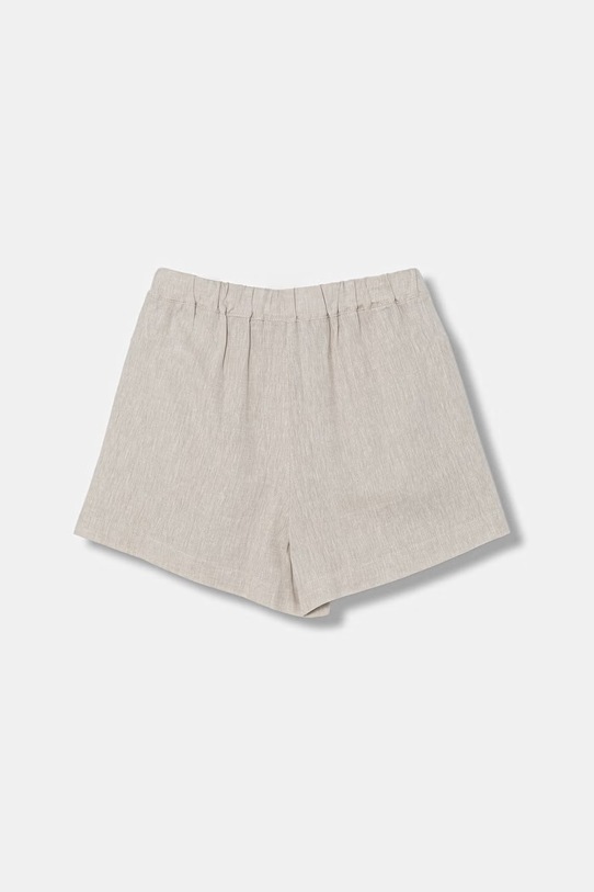 Patrizia Pepe kratke hlače otroške z lanom A713 7P0423 bež SS26