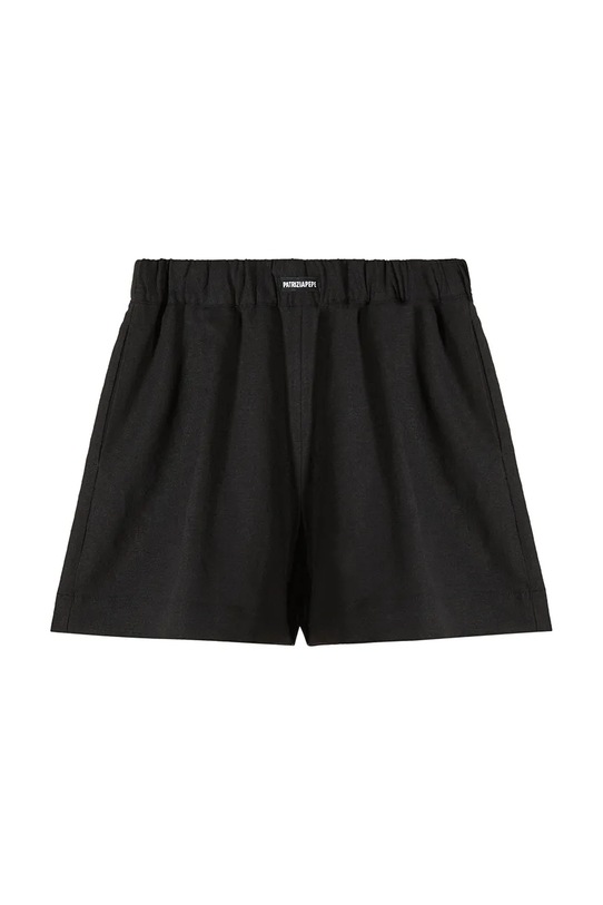 Patrizia Pepe szorty dziecięce z lnem A713 7P0423 czarny SS26