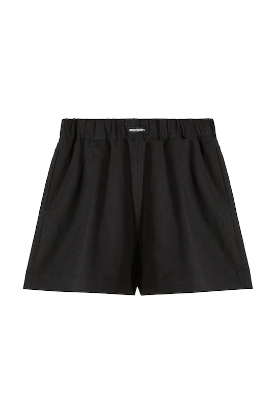 Patrizia Pepe szorty dziecięce z lnem A713 7P0423 czarny SS26