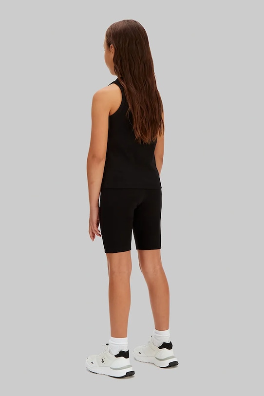 Calvin Klein Jeans pantaloni scurți sport pentru copii, din bumbac cu elastan negru LVCKSJC27G.104.116.PPY2