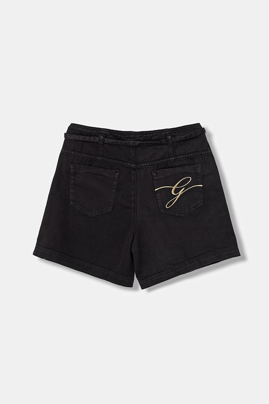 Guess szorty dziecięce jeansowe J6GD01.WH630.PPY2.M czarny SS26