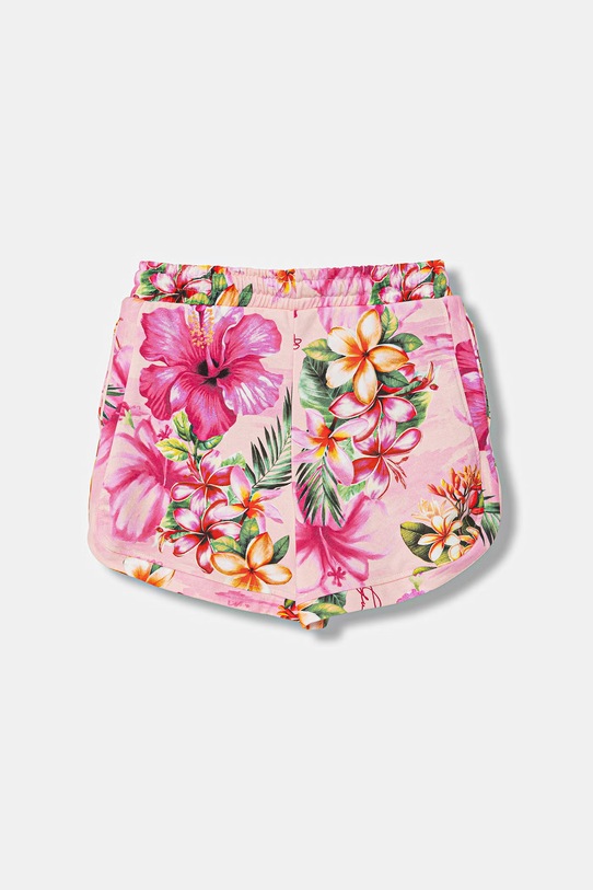 Guess szorty bawełniane dziecięce J6GD05.KA6R4.PPY2.M różowy SS26