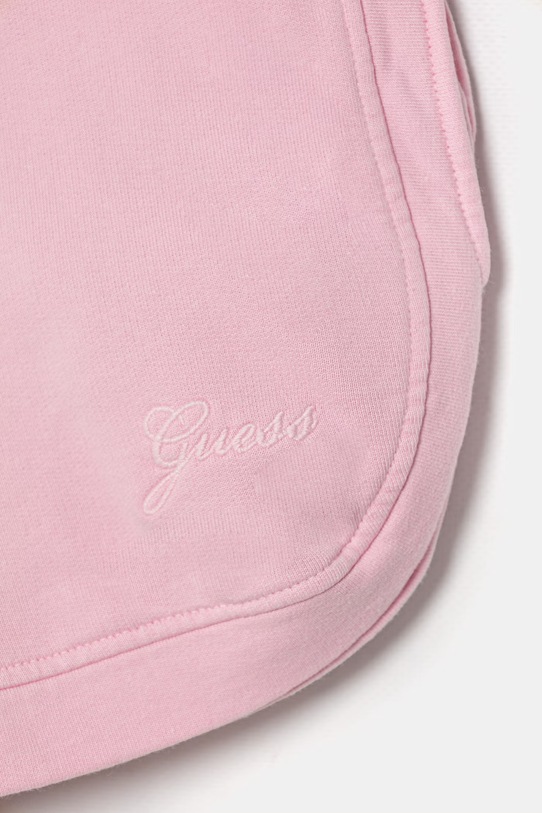 Dziewczynka Guess Szorty dresowe dziecięce bawełniane J6GD11.KAD74.PPY2.M różowy