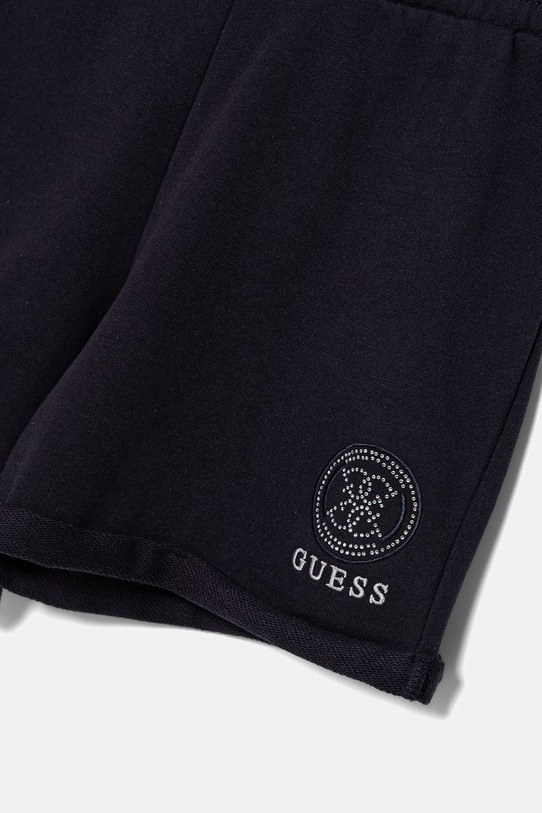Dziewczynka Guess szorty bawełniane dziecięce J6GD41.KA6R4.PPY2.M granatowy