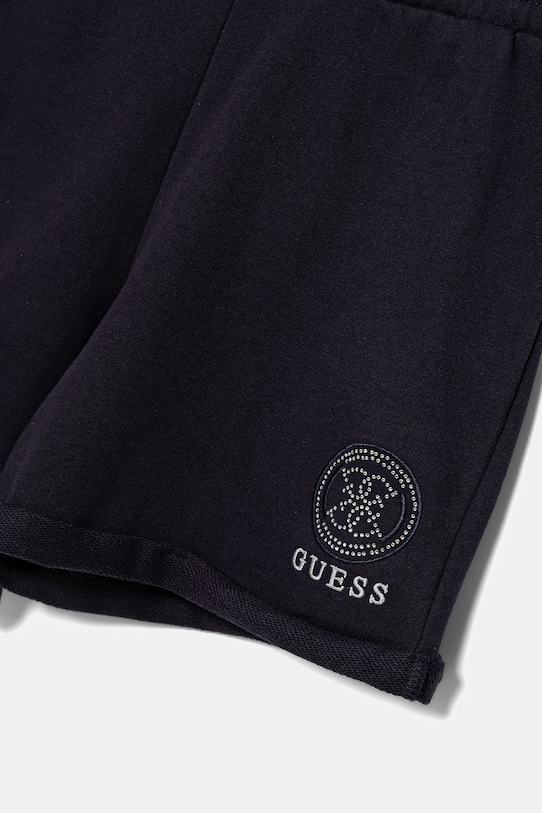 Dziewczynka Guess szorty bawełniane dziecięce J6GD41.KA6R4.PPY2.M granatowy