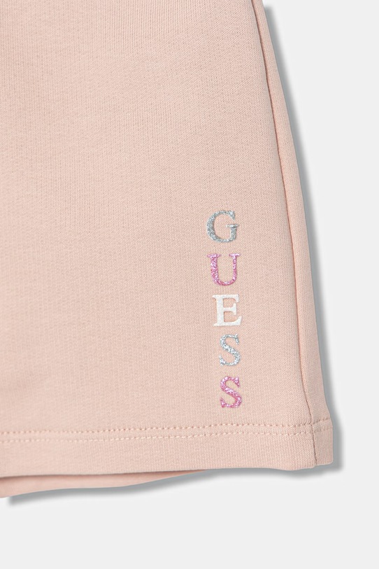 Dziewczynka Guess szorty bawełniane dziecięce K6GD03.KA6R4.PPY2.M różowy