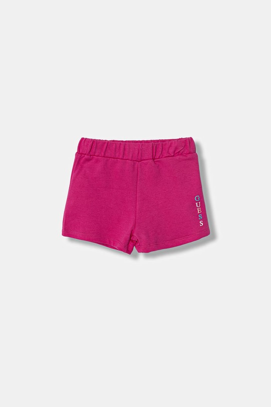 Guess szorty bawełniane dziecięce bawełna różowy K6GD03.KA6R4.PPY2.M