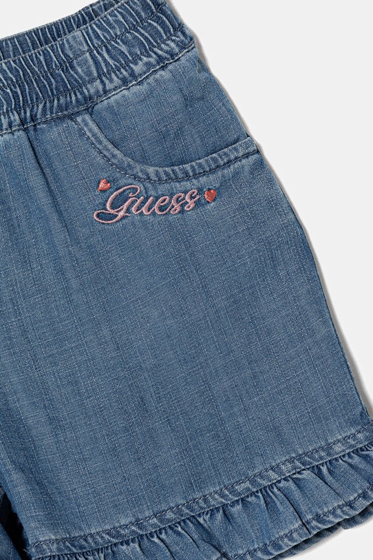 Dziewczynka Guess szorty dziecięce jeansowe K6GD06.D3X30.PPY2.M niebieski