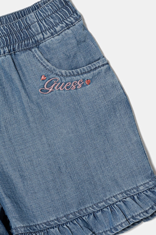 Dziewczynka Guess szorty dziecięce jeansowe K6GD06.D3X30.PPY2.M niebieski