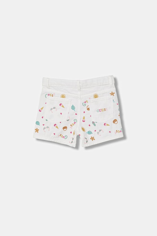 Guess szorty dziecięce K6GD09.WH630.PPY2.M biały SS26