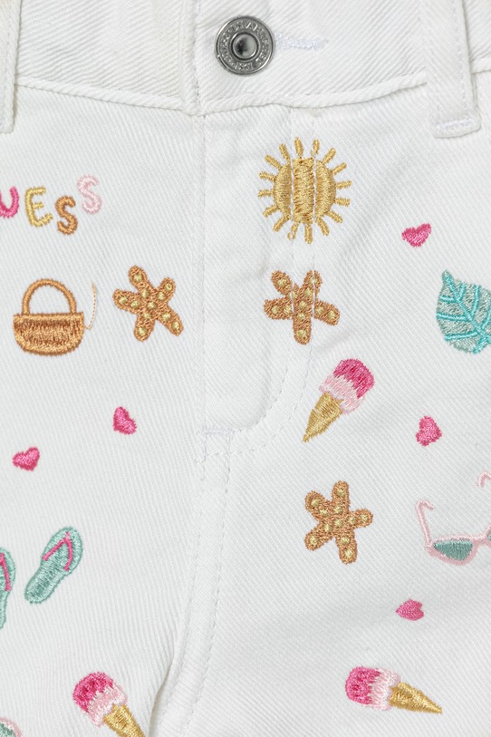 Dziewczynka Guess szorty dziecięce K6GD09.WH630.PPY2.M biały