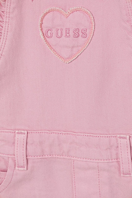 Fete Guess salopetă de blugi pentru copii K6GK13.WR510.PPY2.M roz