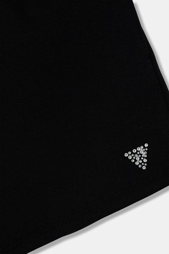 Dziewczynka Guess szorty dresowe dziecięce z bawełną J6GD36.KF712.PPY2.M czarny