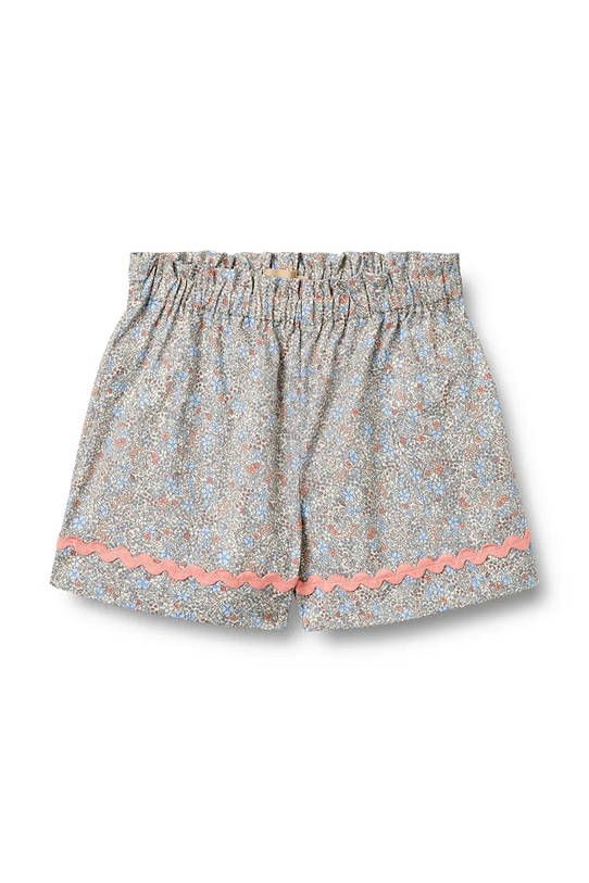 Wheat szorty bawełniane dziecięce wzorzyste niebieski 1019.223.GOTS