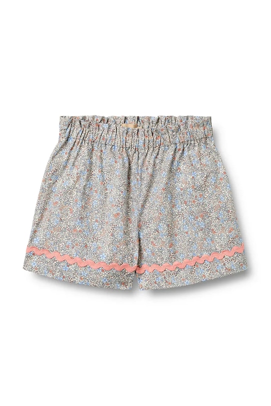 Wheat szorty bawełniane dziecięce wzorzyste niebieski 1019.223.GOTS