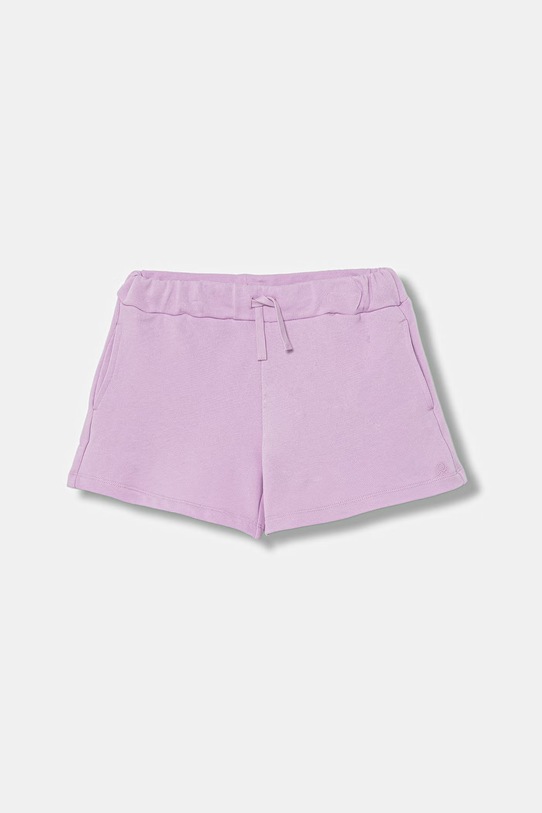 United Colors of Benetton szorty dresowe dziecięce bawełniane fioletowy 3J68C903O.G.Stagionale