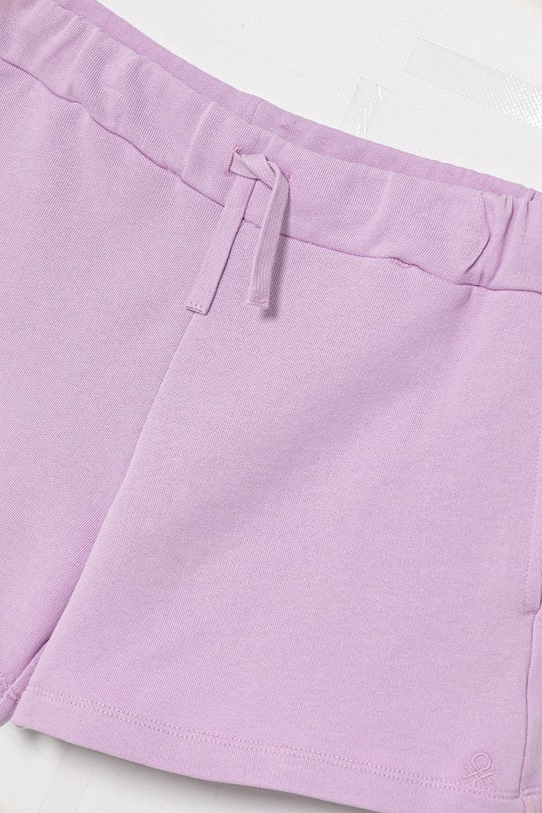 Dziewczynka United Colors of Benetton szorty dresowe dziecięce bawełniane 3J68C903O.G.Stagionale fioletowy