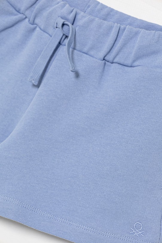 Dziewczynka United Colors of Benetton szorty dresowe dziecięce bawełniane 3J68C903O.G.Stagionale niebieski
