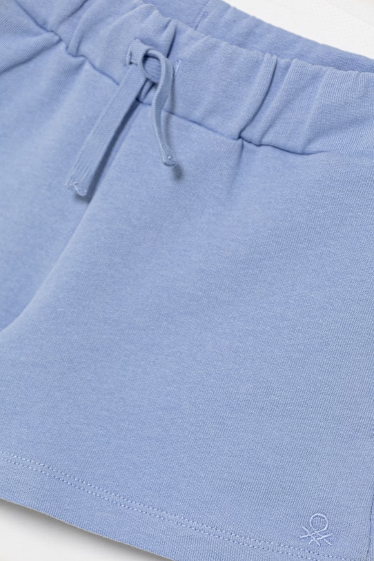 Dziewczynka United Colors of Benetton szorty dresowe dziecięce bawełniane 3J68C903O.G.Stagionale niebieski