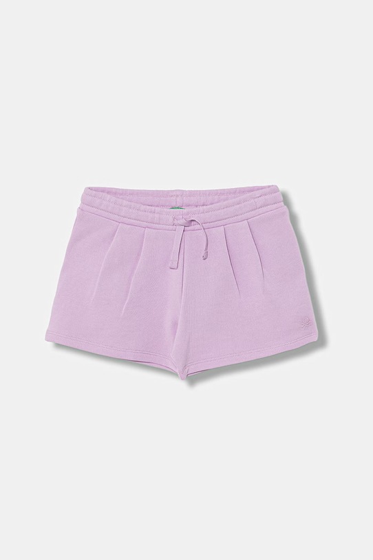 United Colors of Benetton szorty dresowe dziecięce bawełniane fioletowy 3J70G901R.P.Stagionale