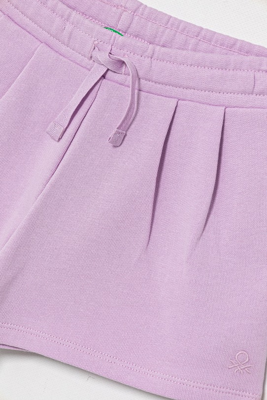 Dziewczynka United Colors of Benetton szorty dresowe dziecięce bawełniane 3J70G901R.P.Stagionale fioletowy