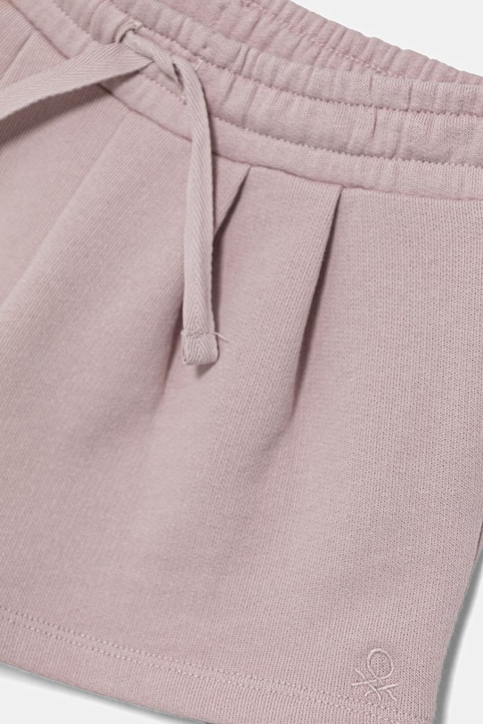 DÍVKA United Colors of Benetton teplákové šortky dětské bavlněné 3J70G901R.P.Stagionale růžová