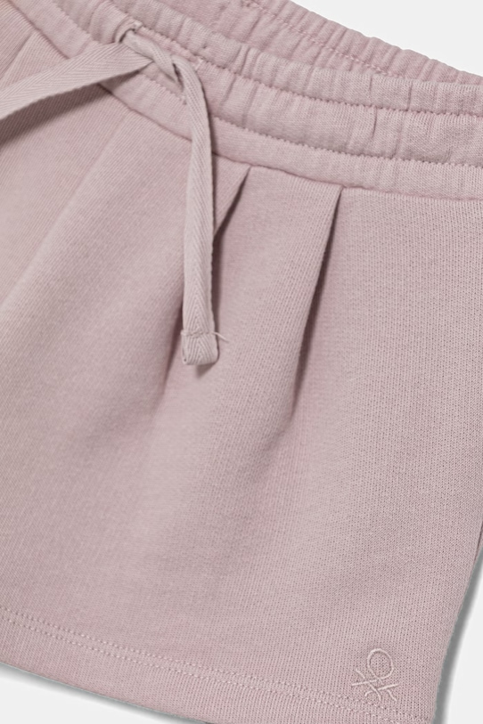 DÍVKA United Colors of Benetton teplákové šortky dětské bavlněné 3J70G901R.P.Stagionale růžová