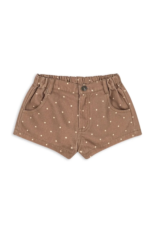 Konges Sløjd шорти дитячі бавовняні MAGOT SHORTS GOTS коричневий KS105463.PPY2