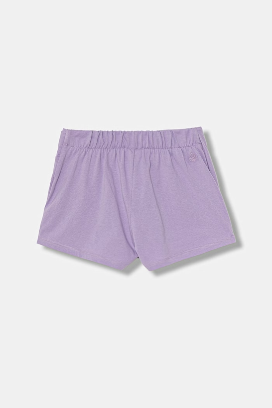 United Colors of Benetton Pantaloni scurți de trening pentru copii din bumbac 3MI5G9028.P.seasonal violet SS26