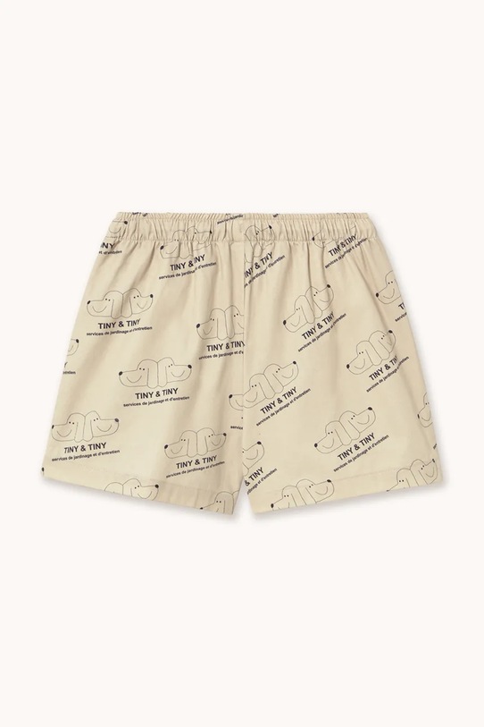 Chłopiec Tinycottons szorty bawełniane dziecięce TINY & TINY TWILL SHORTS SS26.309 beżowy