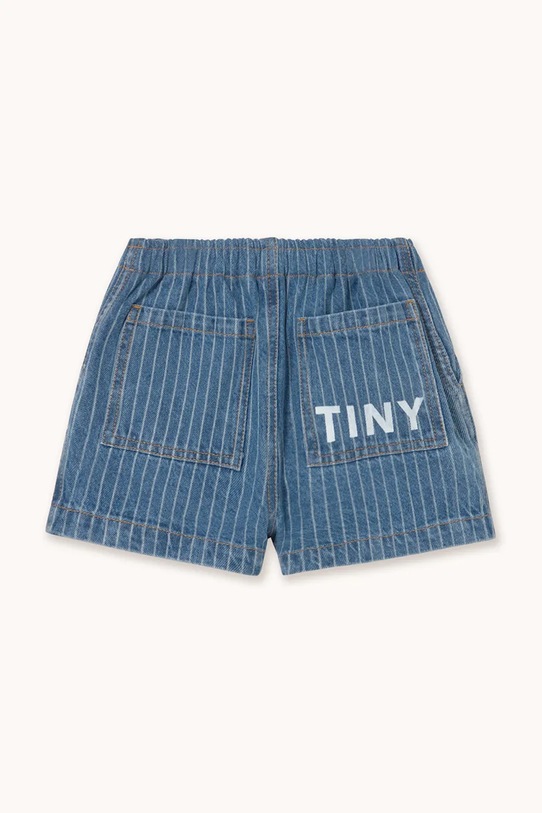 Chłopiec Tinycottons szorty jeansowe dziecięce STRIPES DENIM SHORTS SS26.338 niebieski