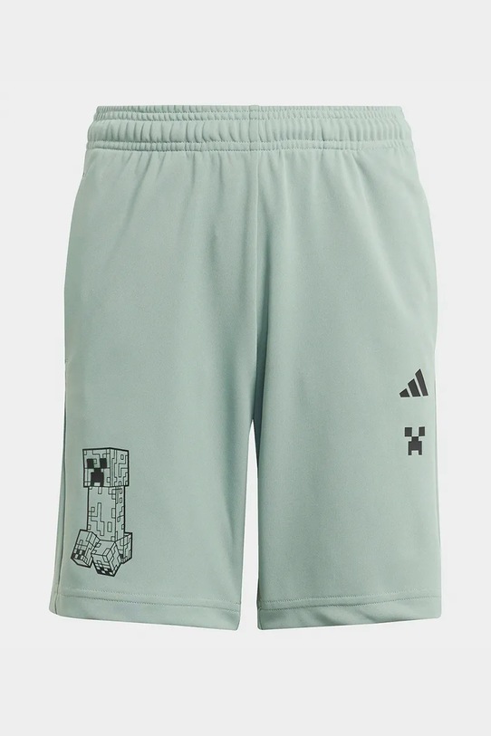 Otroške kratke hlače adidas MINECRAFT KD0986 turkizna SS26