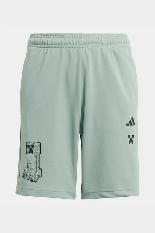 Otroške kratke hlače adidas MINECRAFT KD0986 turkizna SS26
