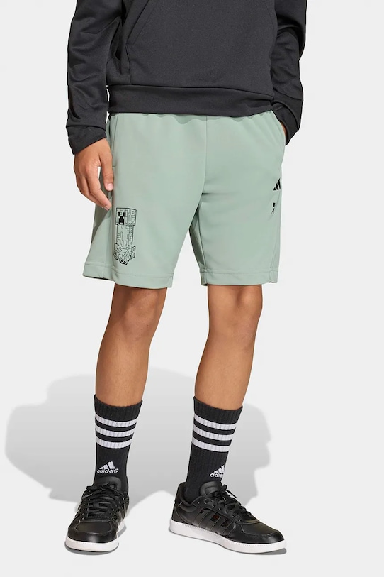 Otroške kratke hlače adidas MINECRAFT turkizna KD0986