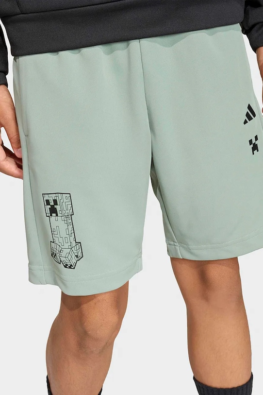 Παιδικό σορτς adidas MINECRAFT KD0986 τιρκουάζ SS26
