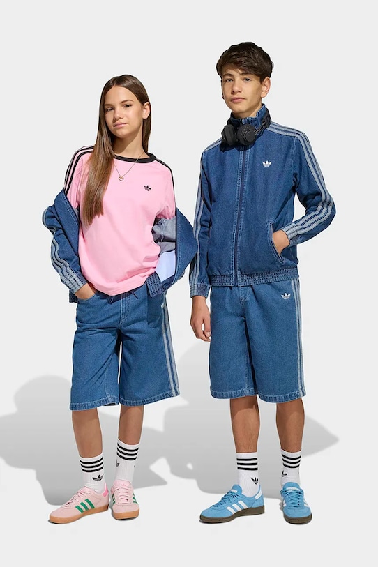 adidas Originals szorty jeansowe dziecięce tkanina niebieski KE2969