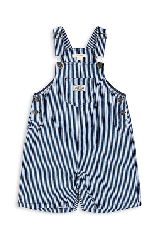 Detské nohavice na traky Konges Sløjd LUC OVERALLS GOTS bavlna modrá KS104956.PPY2