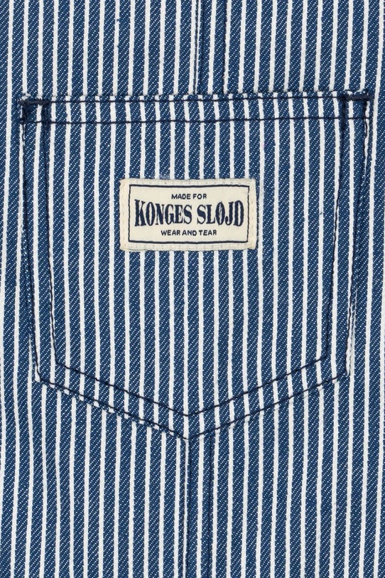 Detské nohavice na traky Konges Sløjd LUC OVERALLS GOTS modrá KS104956.PPY2