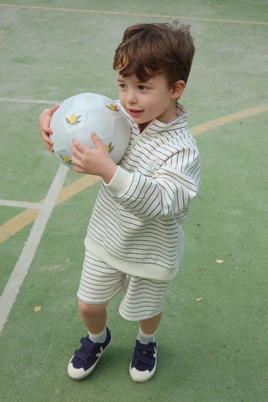 Дитячі шорти Konges Sløjd LOU SWEAT SHORTS OCS візерунок бежевий KS104944.PPY2