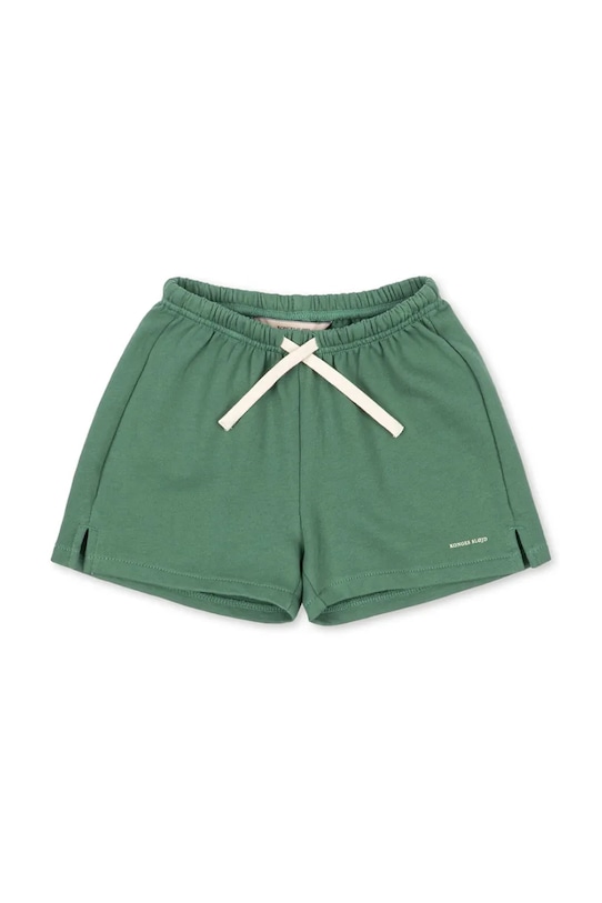 Konges Sløjd szorty bawełniane dziecięce SPOTTY SWEAT SHORTS GOTS bawełna zielony KS105091.PPY2